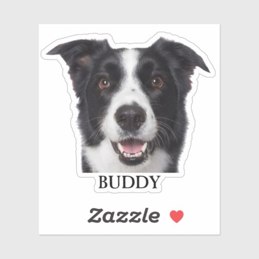 Gepersonaliseerde Dog Photo Sticker Custom Dog Sti (Vel)