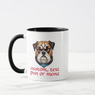 Gepersonaliseerde Dog Pun Coffee Mok, Grappige aan Mok