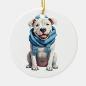 Gepersonaliseerde Dogo Argentino hond Keramisch Ornament (Voorkant)