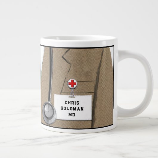 Gepersonaliseerde Dokter Grote Koffiekop (Rechts)