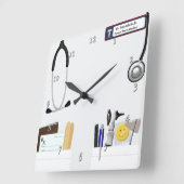  Gepersonaliseerde doktersjas Vierkante Klok (Hoek)