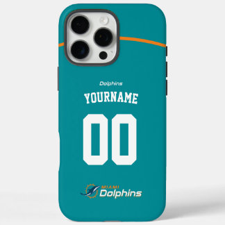 Gepersonaliseerde Dolfijnen Jersey Amerikaans Foot iPhone 16 Pro Max Hoesje
