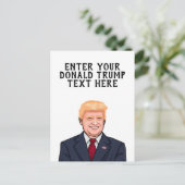 GEPERSONALISEERDE DONALD TRUMP BRIEFKAART (Staand voorkant)