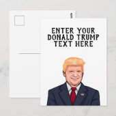 GEPERSONALISEERDE DONALD TRUMP BRIEFKAART (Voorkant / Achterkant)