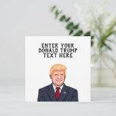 GEPERSONALISEERDE DONALD TRUMP KAART (Staand voorkant)