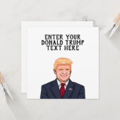GEPERSONALISEERDE DONALD TRUMP KAART (Voorkant / Achterkant in situ)