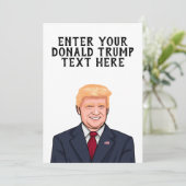 GEPERSONALISEERDE DONALD TRUMP KAART (Staand voorkant)