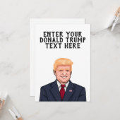 GEPERSONALISEERDE DONALD TRUMP KAART (Voorkant / Achterkant in situ)