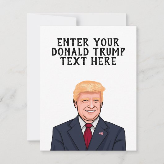 GEPERSONALISEERDE DONALD TRUMP KAART (Voorkant)