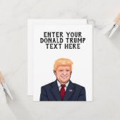 GEPERSONALISEERDE DONALD TRUMP KAART (Voorkant / Achterkant in situ)