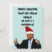 GEPERSONALISEERDE DONALD TRUMP KERST FLAT KAART (Voorkant)