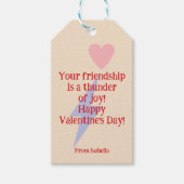 Gepersonaliseerde donderbliksemschicht en hart cadeaulabel (Voorkant)