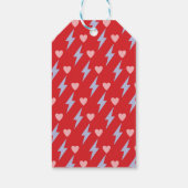 Gepersonaliseerde donderbliksemschicht en hart cadeaulabel (Achterkant)