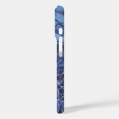 Gepersonaliseerde donkerblauwe bloem Case-Mate iPhone case (Achterkant / Links)