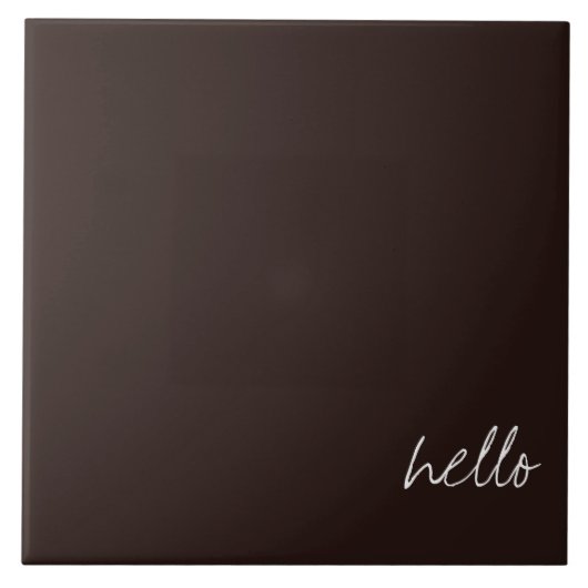 Gepersonaliseerde donkere chocolade bruin tegeltje (Voorkant)