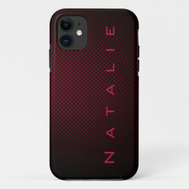 Gepersonaliseerde Donkere Paarse koolstofvezel pat Case-Mate iPhone Case