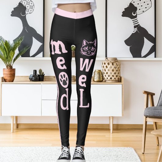 Gepersonaliseerde donkergrijze lichtroze strepen H Leggings