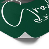 Gepersonaliseerde donkergroene 2025 Graduation Par Poster (Hoek)