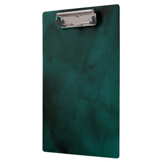 Gepersonaliseerde donkergroene Waterverf monogram Klembord (Links)