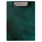 Gepersonaliseerde donkergroene Waterverf monogram Klembord (Voorkant)