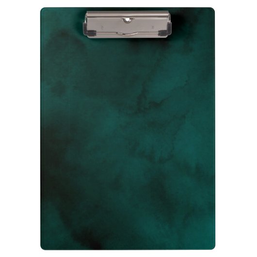 Gepersonaliseerde donkergroene Waterverf monogram Klembord (Voorkant)