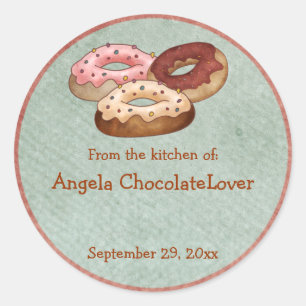 Gepersonaliseerde Donut Recept Stickers