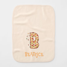 Gepersonaliseerde Doodle Letter B Burp Cloth