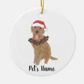 Gepersonaliseerde doodle (Red Golden Abriot) Keramisch Ornament (Voorkant)