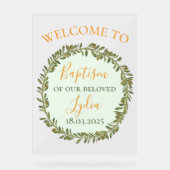 Gepersonaliseerde doop Acryl Welkomstbord Acryl Bord (Voorkant)