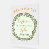 Gepersonaliseerde doop Acryl Welkomstbord Bord (Hoek)