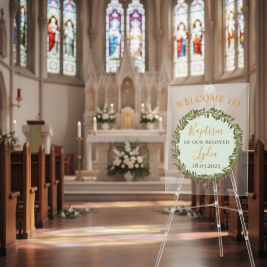 Gepersonaliseerde doop Acryl Welkomstbord Bord