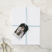 Gepersonaliseerde doop cadeau Labels - Foto & Teks Cadeaulabel (Met Touw)