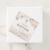 Gepersonaliseerde doop cadeau Labels - Rozen voord (In situ)