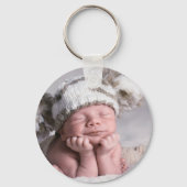 Gepersonaliseerde doop & doop Bloemenkruis Sleutelhanger (Achterkant)