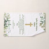 Gepersonaliseerde doop handdoek met bijbelvers (Handdoek)