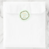 Gepersonaliseerde doop Olijfkrans Ronde Sticker (Tas)