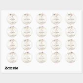 Gepersonaliseerde doop Sticker - Elegante roze roz (Vel)