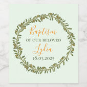 Gepersonaliseerde doop Wijnfles Label Wijn Etiket (Enkel label)