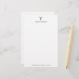 Gepersonaliseerde, door rotswerende Hummingbird Briefpapier