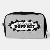 Gepersonaliseerde dopp kit toilettas voor mannen toilettasje (Voorkant)