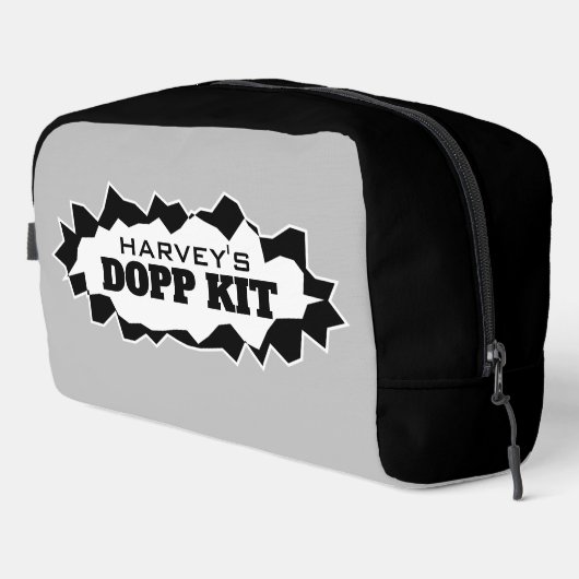 Gepersonaliseerde dopp kit toilettas voor mannen toilettasje (Rechterhoek)