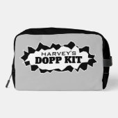 Gepersonaliseerde dopp kit toilettas voor mannen toilettasje (Achterkant)