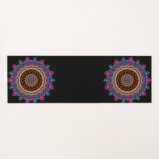 GEPERSONALISEERDE DOT MANDALA CREATIEF UW EIGEN SC YOGAMAT (Achterkant (horizontaal))