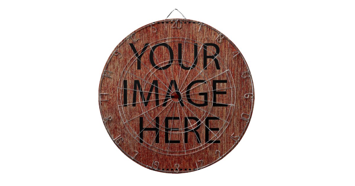 Gepersonaliseerde Douane Uw Eigen Foto Tekst Dartbord Zazzle Nl