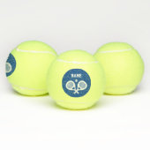 Gepersonaliseerde douanenaam gekruiste padel logo tennisballen (Multi)