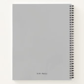 Gepersonaliseerde douanenaam monogrammed waterverf notitieboek (Achterkant)