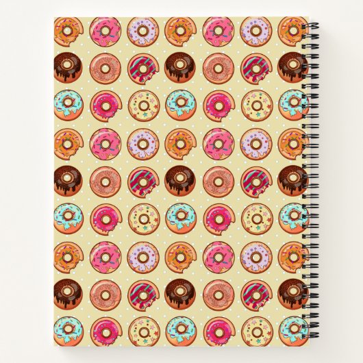 Gepersonaliseerde Doughnut Pattern Recept Notitieb Notitieboek (Achterkant)