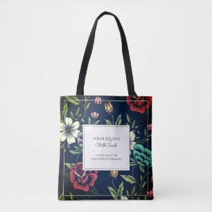 Gepersonaliseerde Doula vroedvrouw Bloemen Canvas Tote Bag