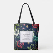 Gepersonaliseerde Doula vroedvrouw Bloemen Canvas  Tote Bag (Achterkant)