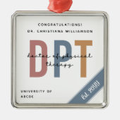 Gepersonaliseerde DPT Doctor of Physical Therapy C Metalen Ornament (Voorkant)